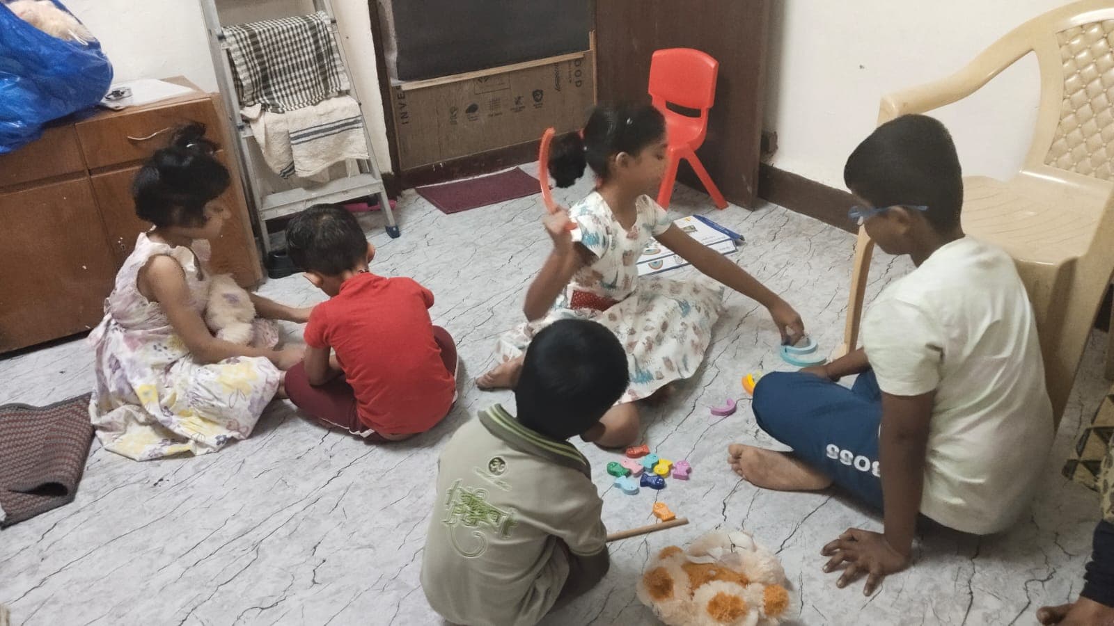 Happy children at daycare